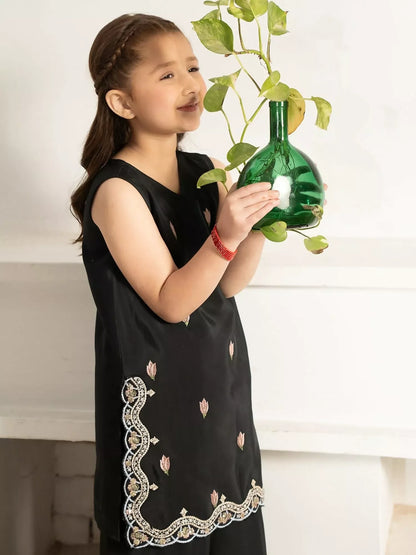 Panache Apparel Noore Eid Edit Sheesha Silk Embroidered Stitched Suit-Raha
