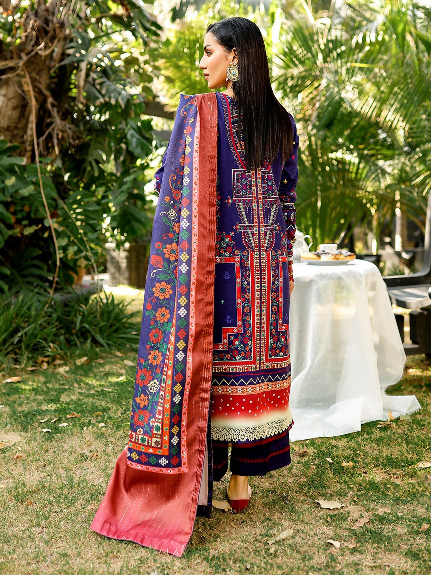 Binilyas Kotail Embroidered Unstitched 3-Piece Suit-763-B