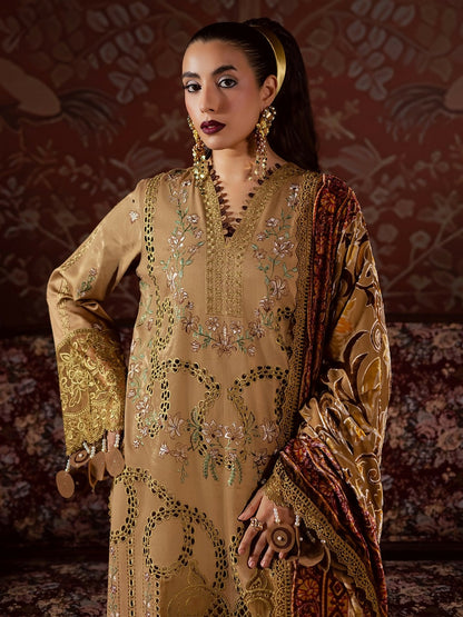 Mahnur Amelia Kotrai Embroidered Unstitched 3-Piece Suit-CK-006