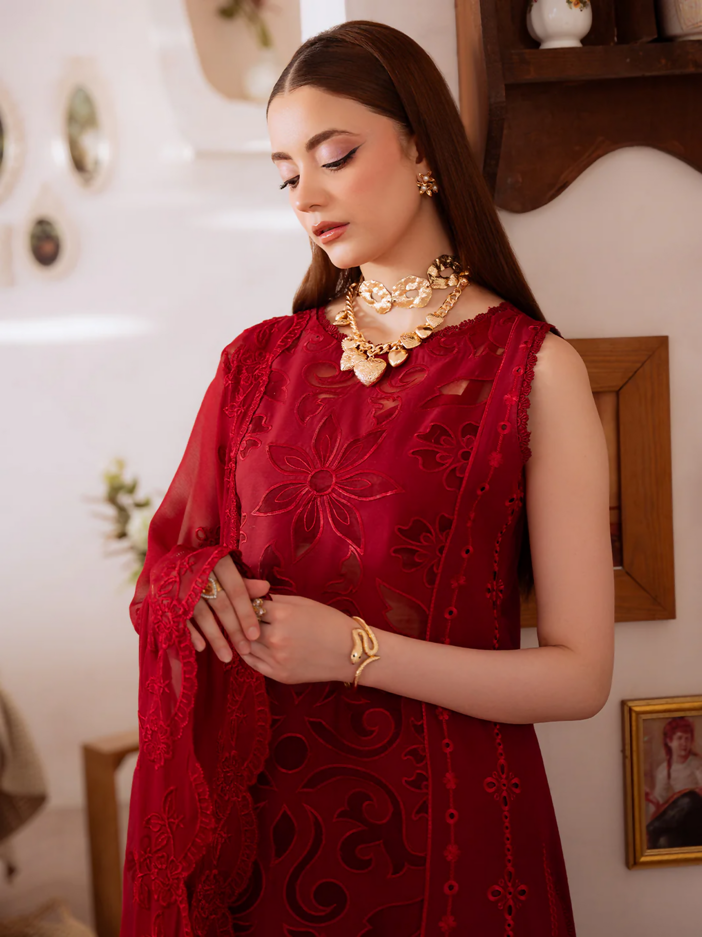 Mahnur Shanaya Lawn Embroidered Stitched 3-Piece Suit-SN-05