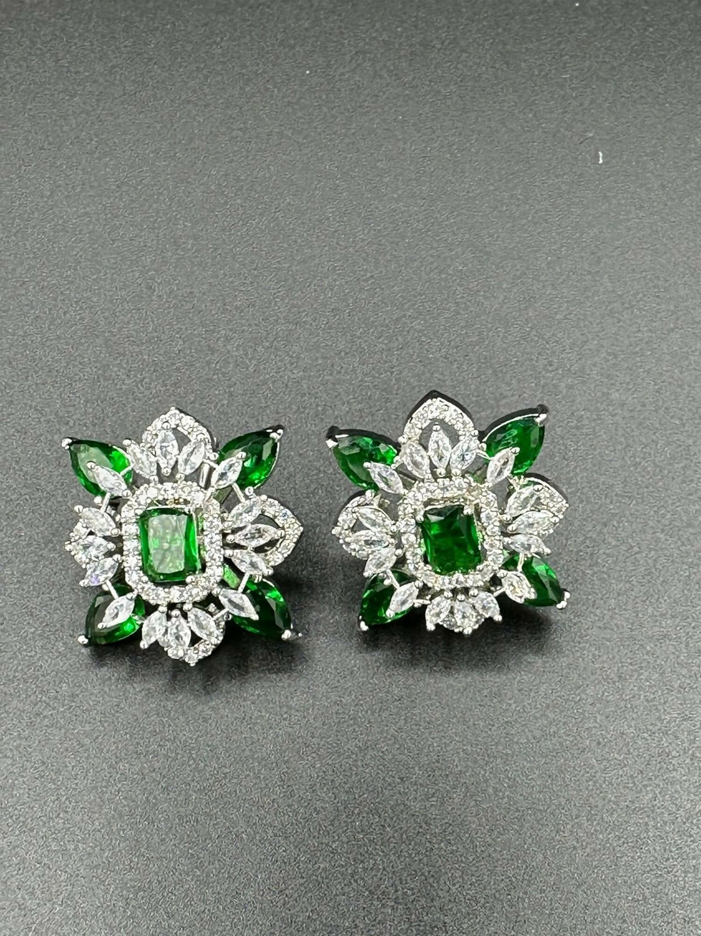 H&A Jewellery One Carat Silver Rhodium Plated Earrings