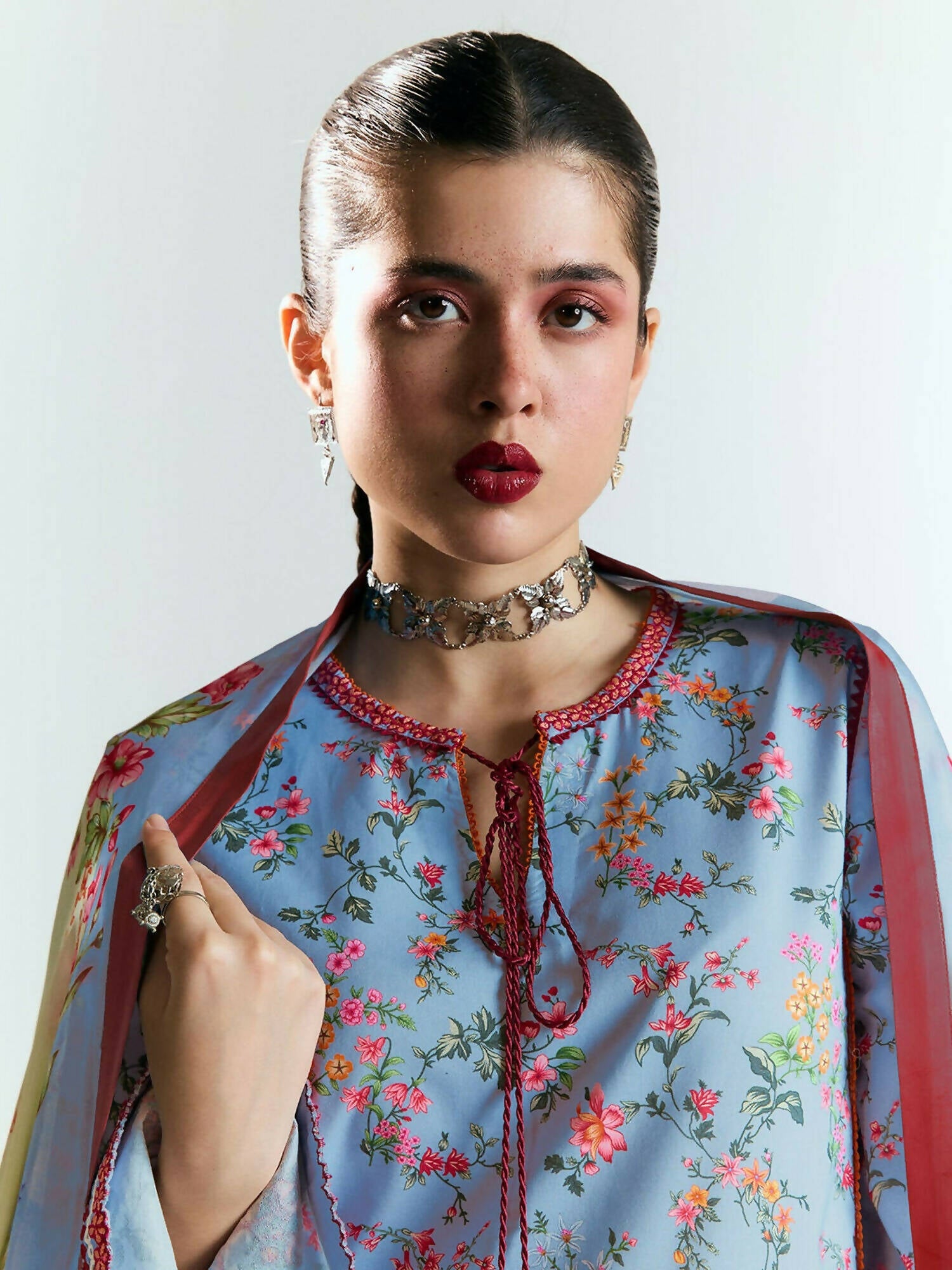 Jugnu by Hussain Rehar SS'25 Edit II Cotton Embroidered Unstitched 3-Piece Suit-NYAMI