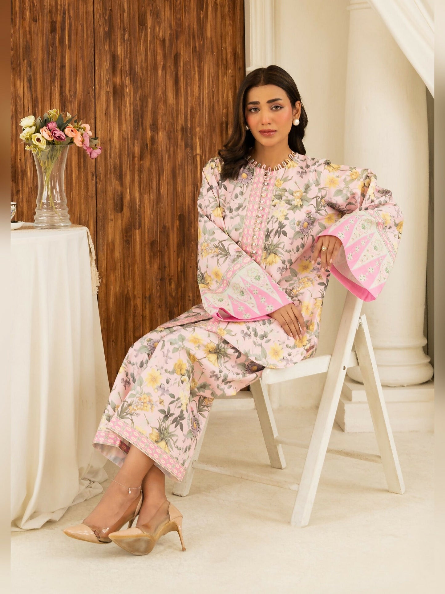 Allure By IH Summer Dreams Lawn Silk Printed Co-Ord Set-Bloom