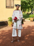 Jugnu by Hussain Rehar Cotton Embroidered Scarf-Navya