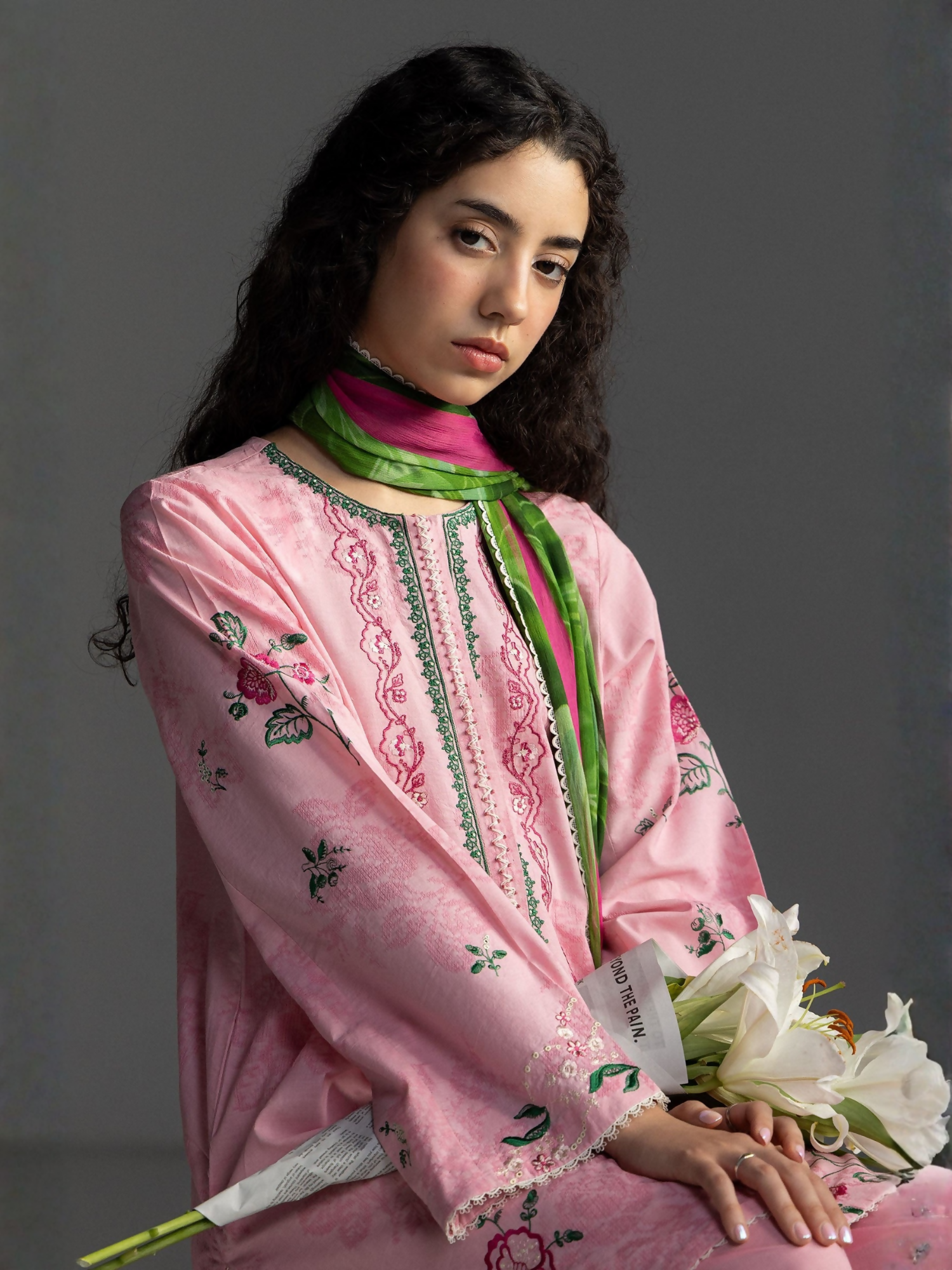 COCO by Zara Shahjahan Lawn'26 Embroidered Unstitched 3-Piece Suit-Miro-2A