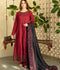 Panache Apparel Mah-e-Noor Khaddar Embroidered Stitched Suit-Merlot
