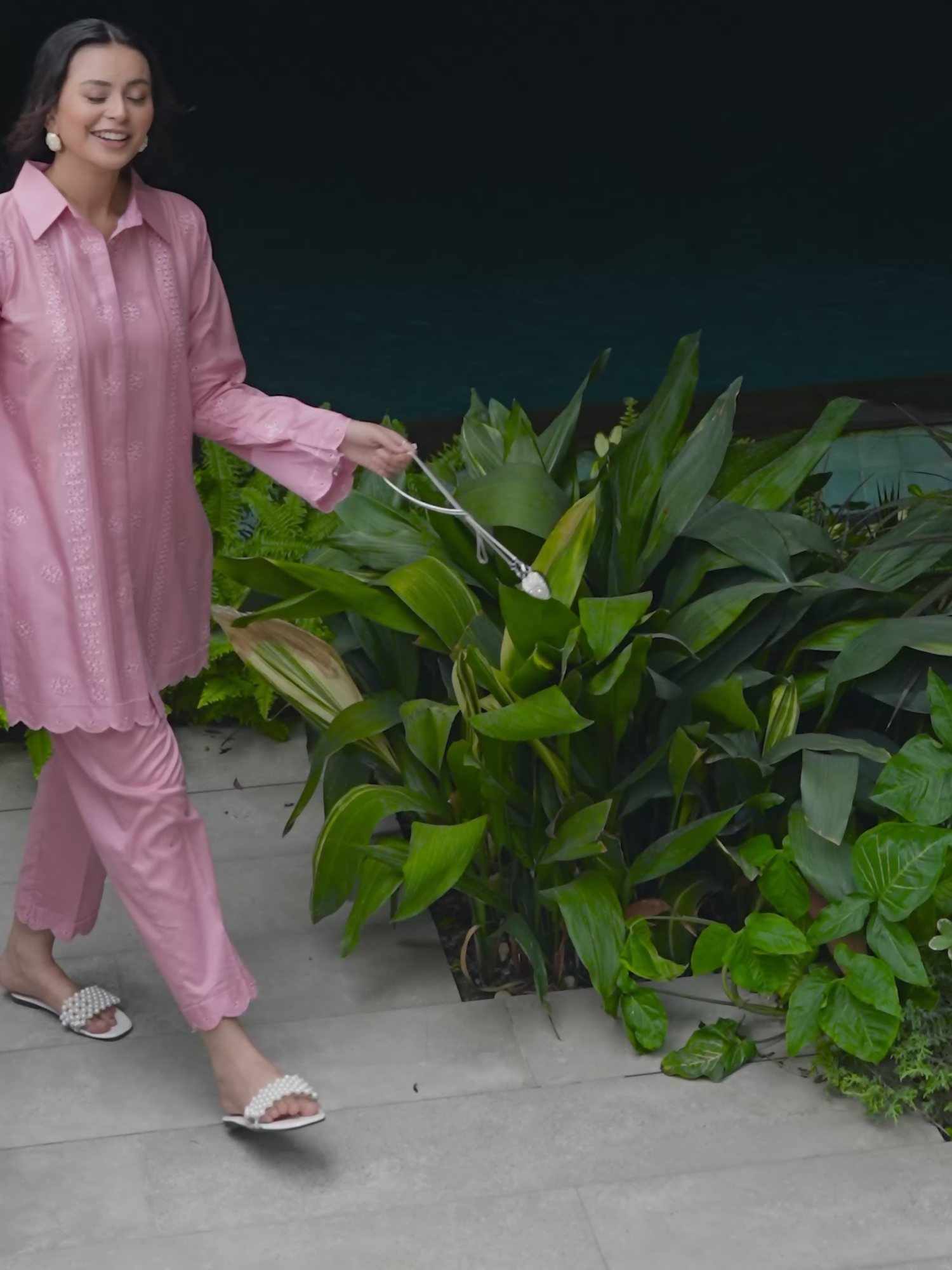 Panache Apparel Solid Story Cotton Lawn Embroidered Stitched Suit-Mysa