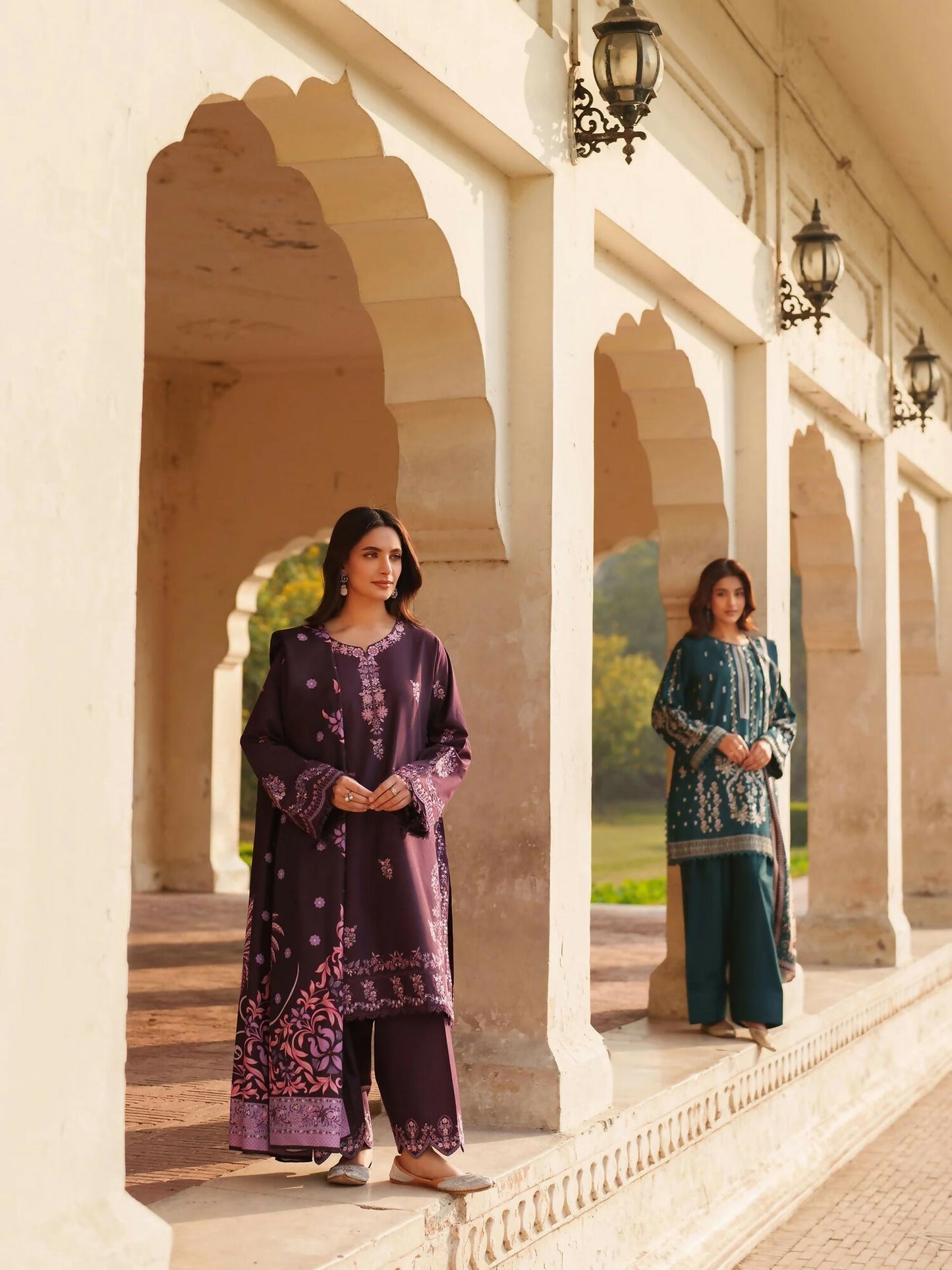 Panache Apparel Khaddar Embroidered Stitched Suit-Arwa-purple