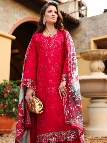 Rang Rasiya Florence Summer Edit'26 Lawn Embroidered Unstitched 3-Piece Suit-Meharmah