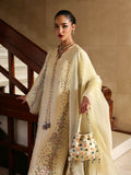 Hussain Rehar The Scent Luxury Pret SS'25 Raw Silk Embellished 3-Piece Suit-Ciel