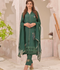 Ruby's Couture Panache Raw Silk Embroidered Stitched 3-Piece Suit-Mishka