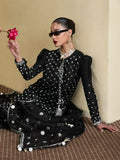 Hussain Rehar Pret SS'25 Raw Silk Embellished Stitched 3-Piece Suit-Kiara