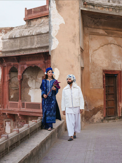 Mahnur Gul Luxury Lawn'26 Embroidered Stitched 3-Piece Suit-G-003