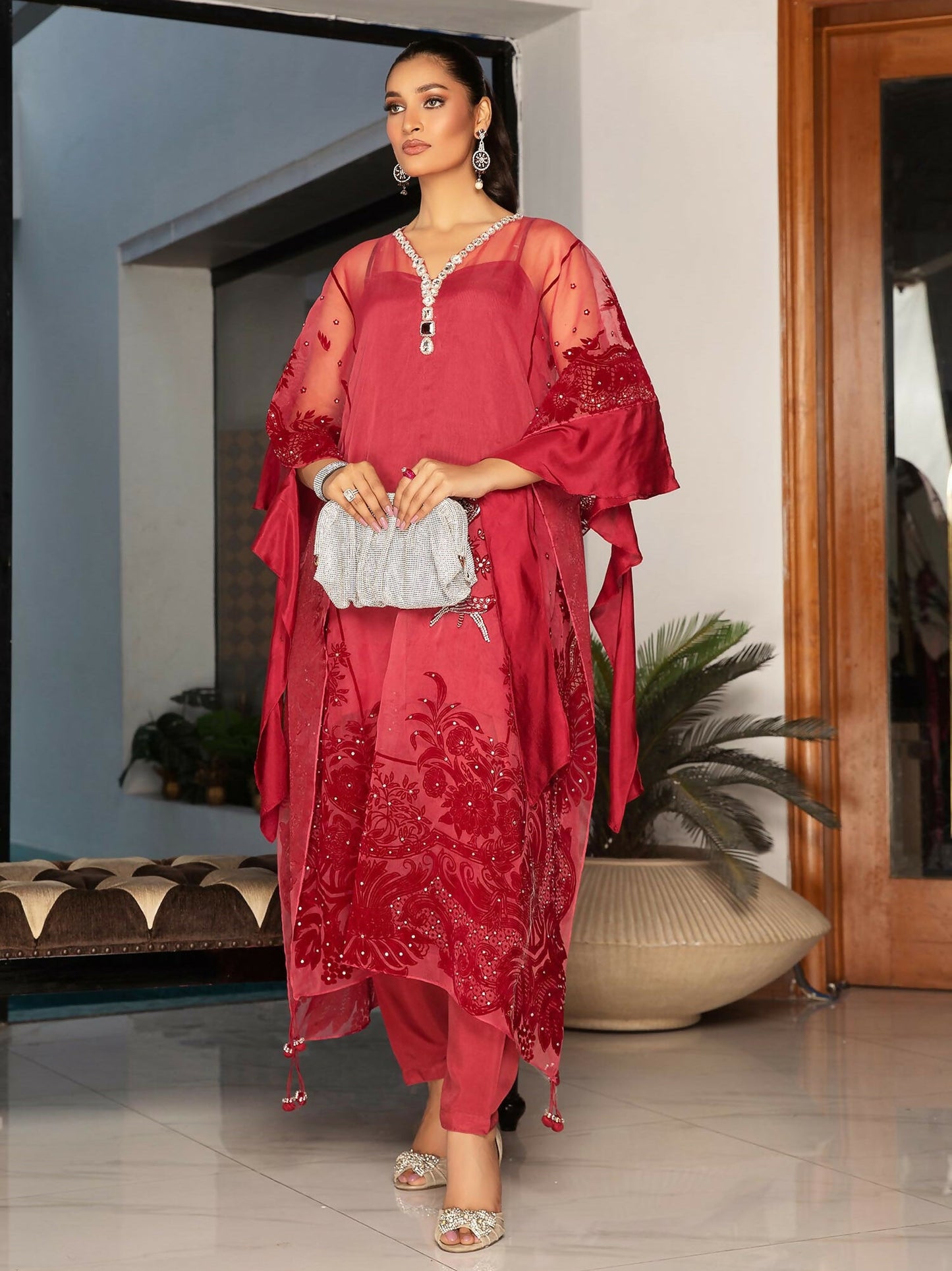 Shiza Hassan Sublime Luxury Pret Organza Embellished Stitched Kaftan-Laira