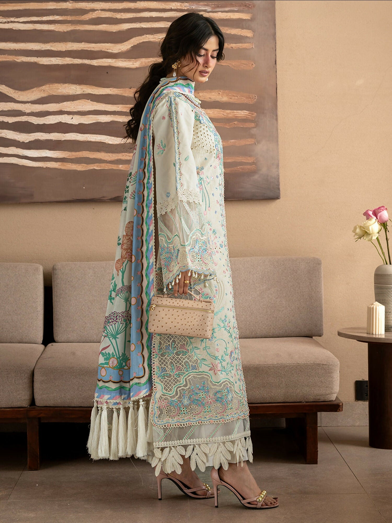 Mahnur Sirene Luxury Lawn'26 Embroidered Stitched 3-Piece Suit-S-14