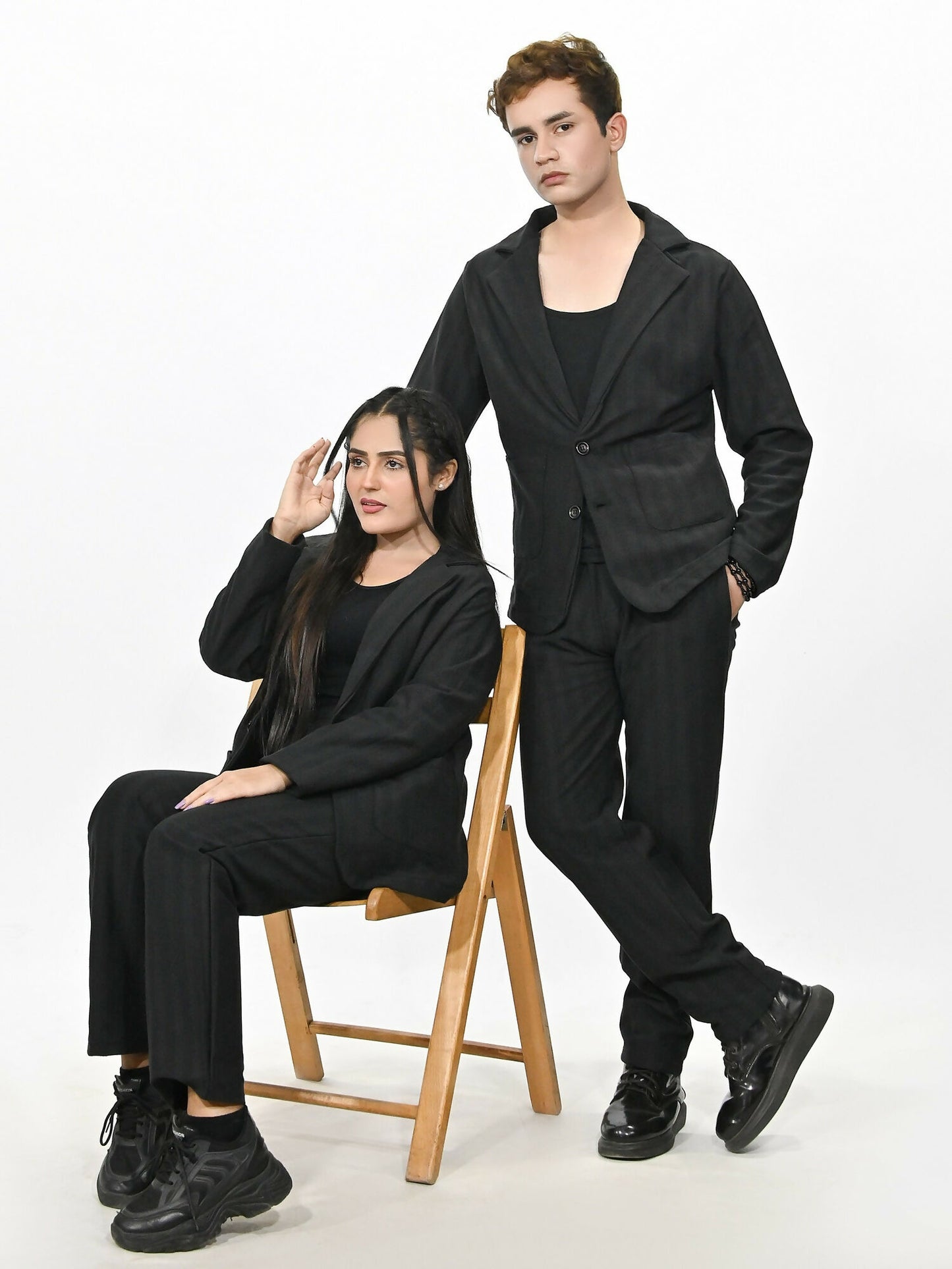 Jupiter Celebrity Self Textured Casual Pant Coat-14866