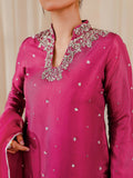 Allure By IH Raw Silk Embellished Stitched 3-Piece Suit-Rosette