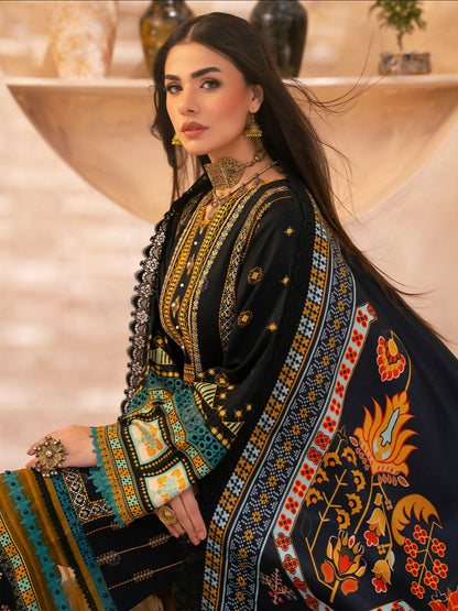 Binilyas Kotrai Embroidered Unstitched 3-Piece Suit-792-A