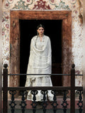 Hussain Rehar Massarat Festive Unstitched'25 Organza Embroidered 3-Piece Suit-Sitara
