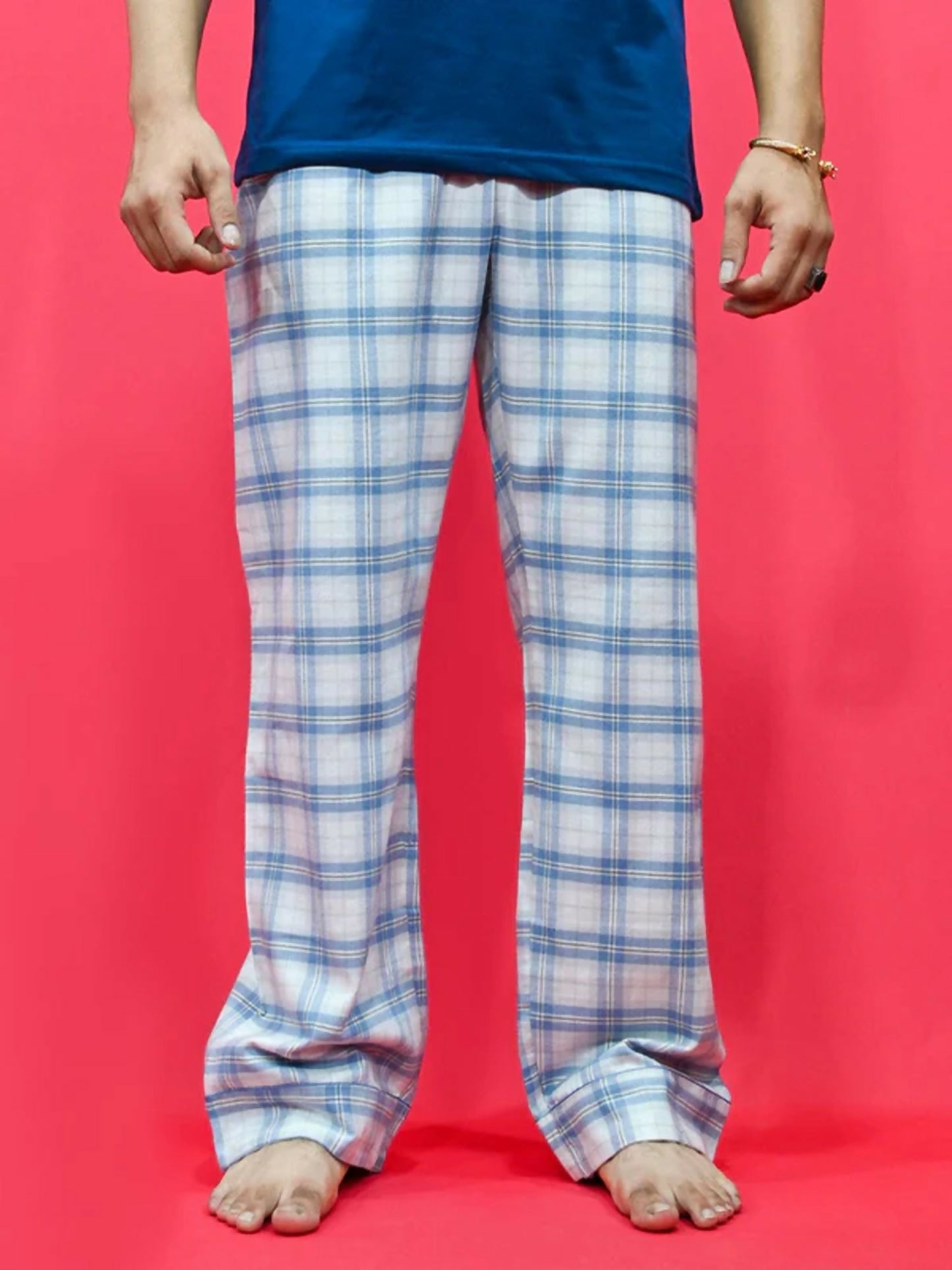 Funky's Printed Checked Loungewear Trouser-14623