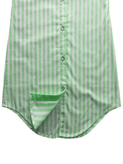 Funky's Plain Vertical Stripe Top-6272