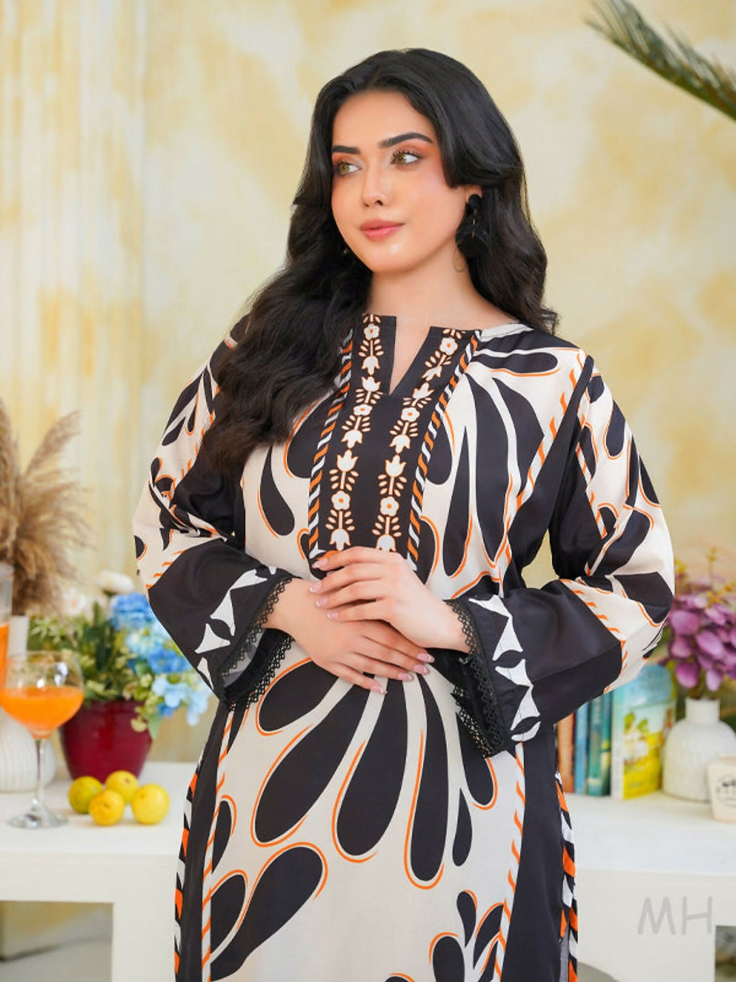 MH Cloth House Poly Lawn Printed Co-Ord Set-Lail