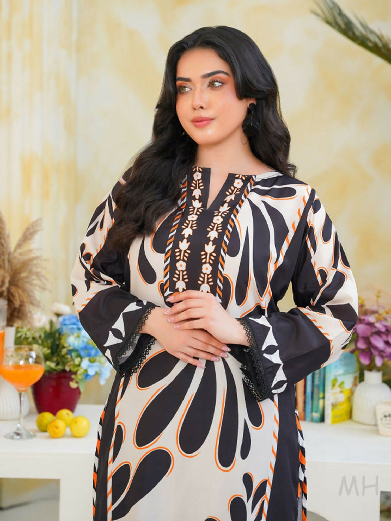 MH Cloth House Poly Lawn Printed Co-Ord Set-Lail