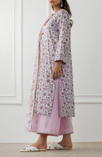 Pink-Orient Lawn Printed Unstitched 3-Piece Suit-OTL-25-021