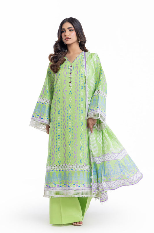 Green-Bonanza Satrangi Lawn Printed Unstitched 3-Piece Suit-WUSDPBS26LI1F9