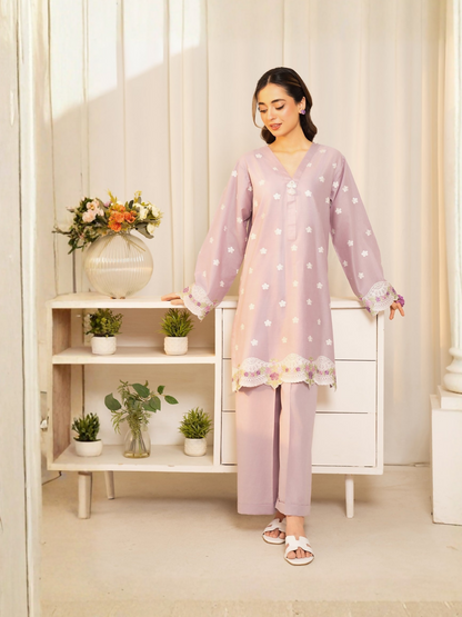 Mannat Clothing Summer Basics'25 Lawn Embroidered Stitched Suit-SB2020020