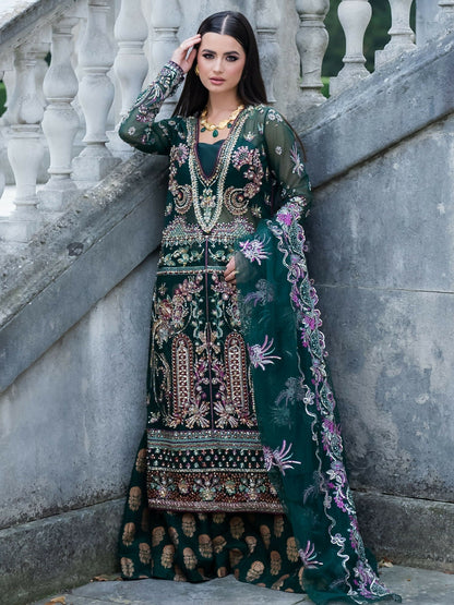 Shiza Hassan Lillian Wedding Formals Net Embellished Stitched 3-Piece Suit-Regalia