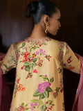 Hussain Rehar Basic Not Basic V Raw Silk Embellished Stitched 3-Piece Suit-Asher