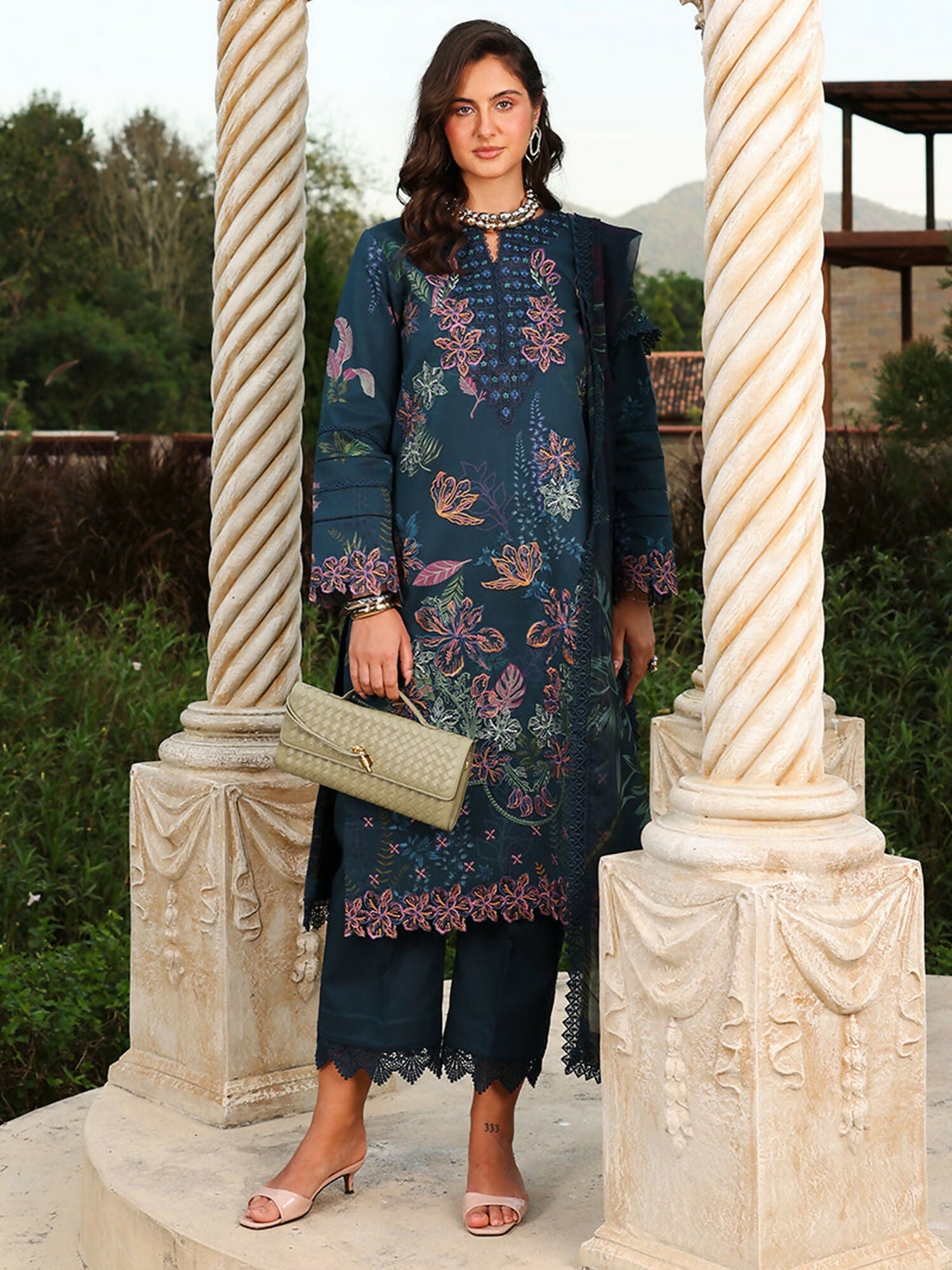 Rang Rasiya Florence Summer Edit'26 Lawn Embroidered Unstitched 3-Piece Suit-Eshal