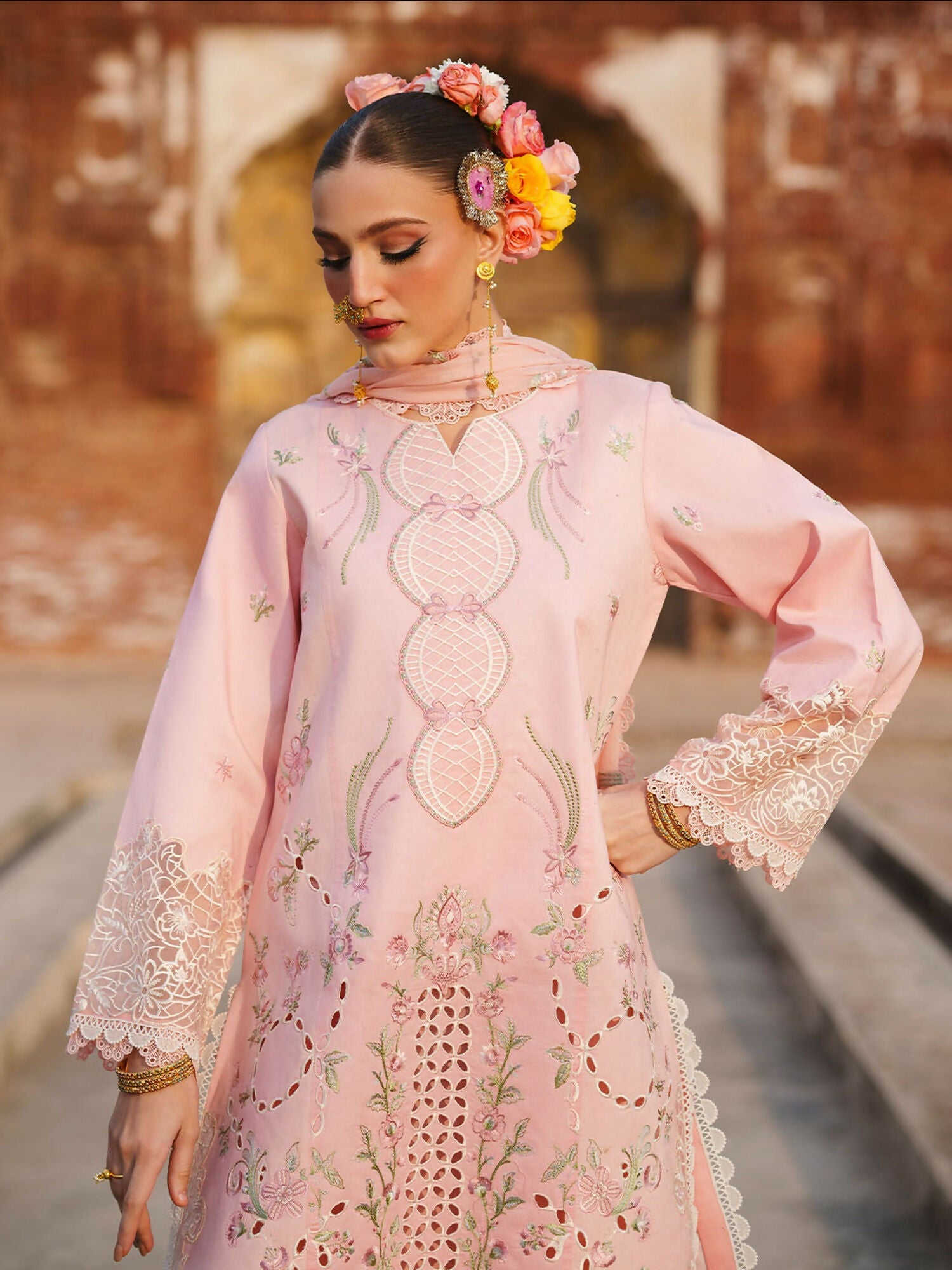 Mahnur Gul Luxury Lawn'26 Embroidered Stitched 3-Piece Suit-G-004
