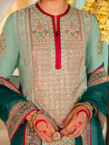 Hussain Rehar Khawab Ghar Raw Silk Embellished Stitched 3-Piece Suit-Imroz
