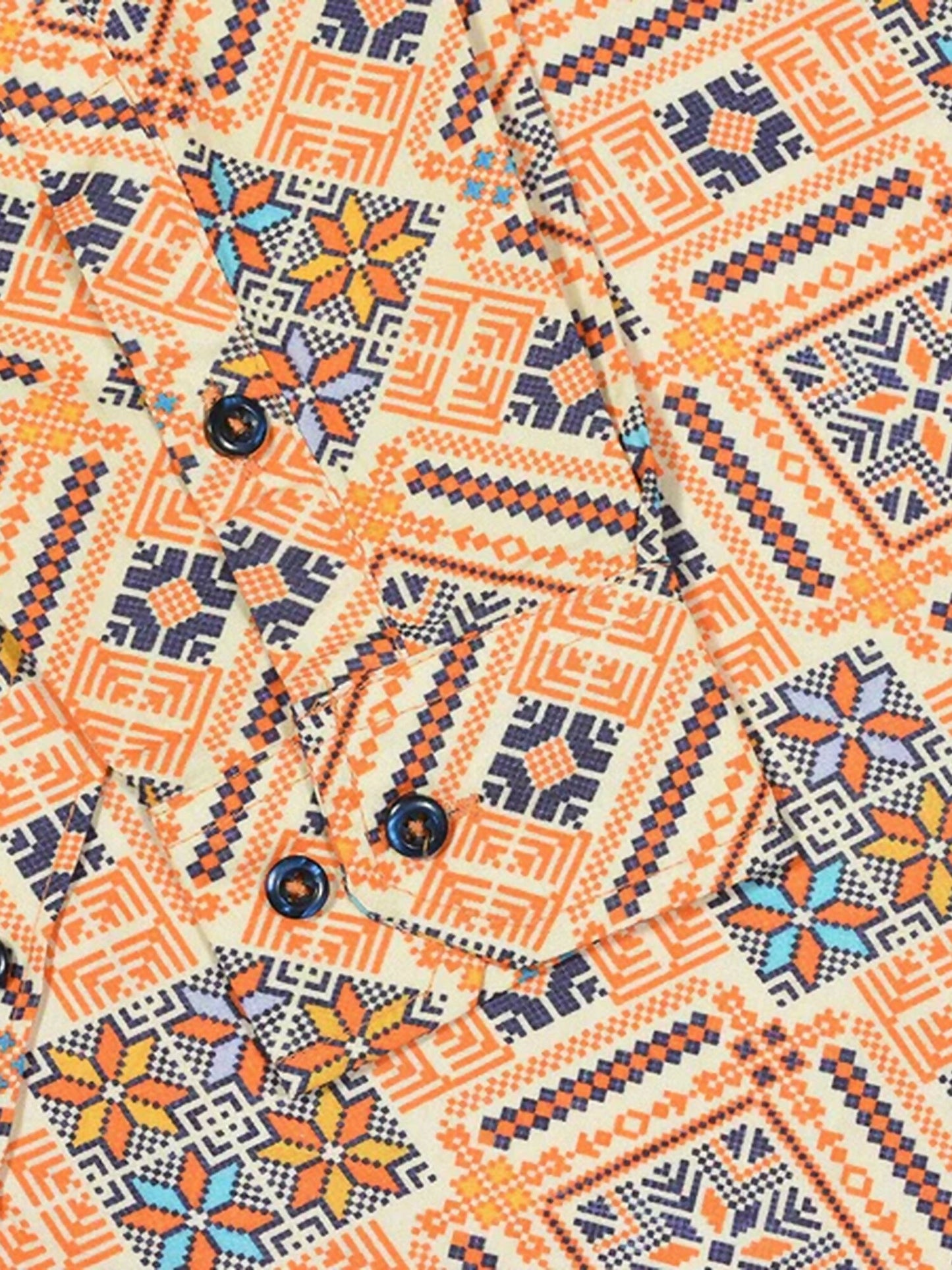 Jupiter Protected Square Printed Shirt-11534