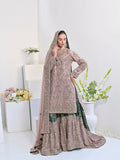 Ruby's Couture Wedding Collection Chiffon Embellished Sharara-Zimal
