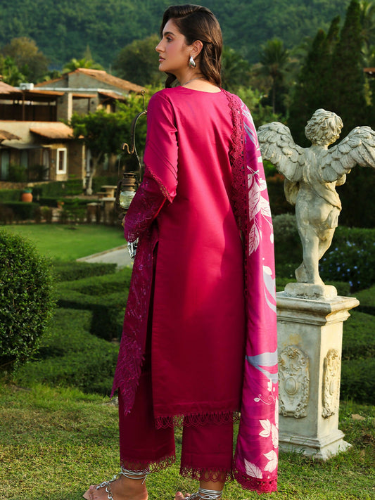 Rang Rasiya Florence Summer Edit'26 Lawn Embroidered Unstitched 3-Piece Suit-Miraal