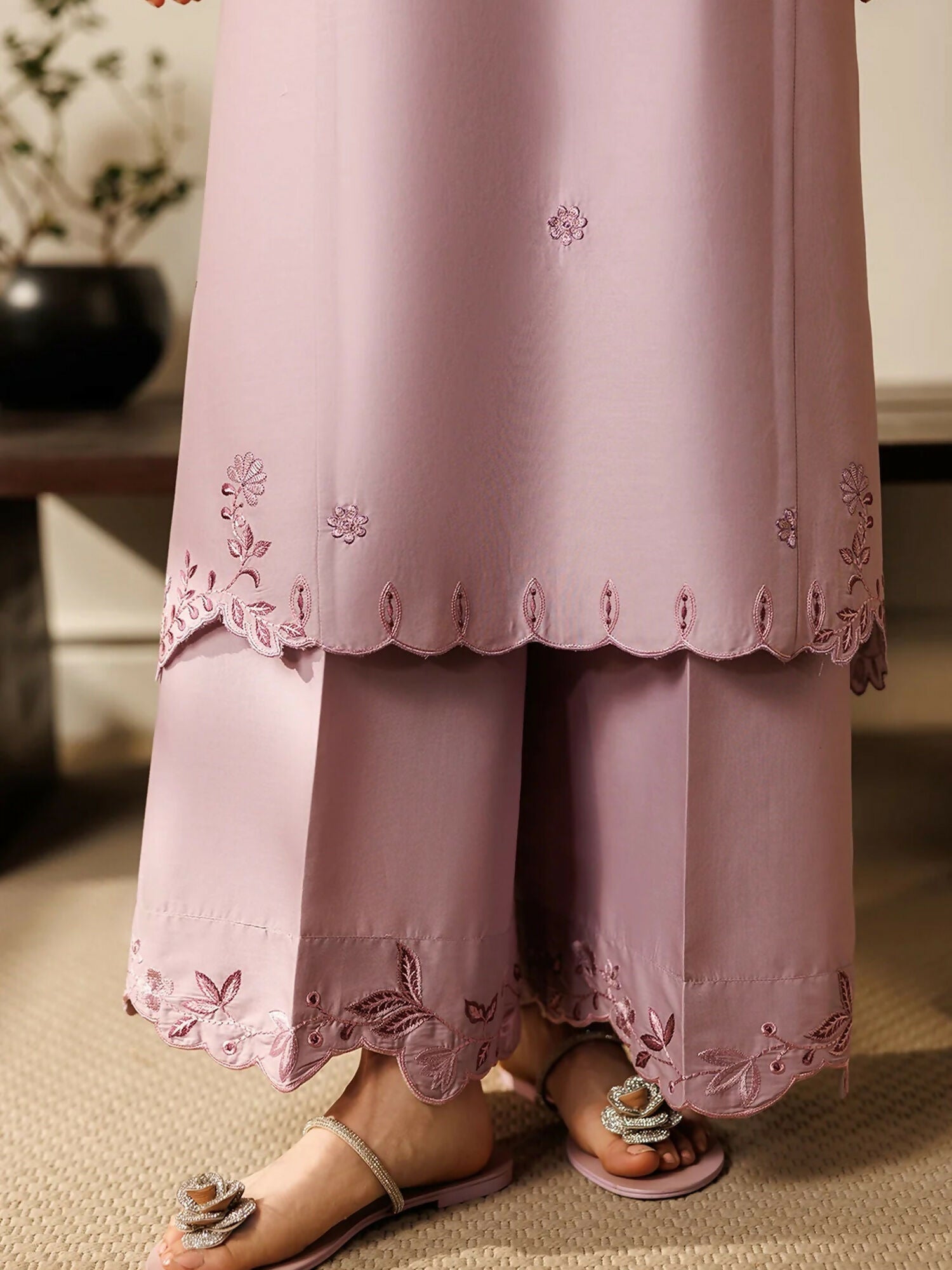 Panache Apparel Mistfall Ramadan Edit Cotton Embroidered Stitched Suit-Petalwind