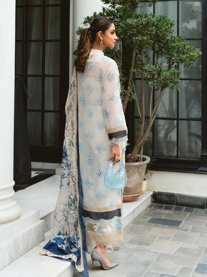 Shiza Hassan Aira Luxury Pret Cotton Net Embroidered Stitched 4-Piece Suit-Zuha