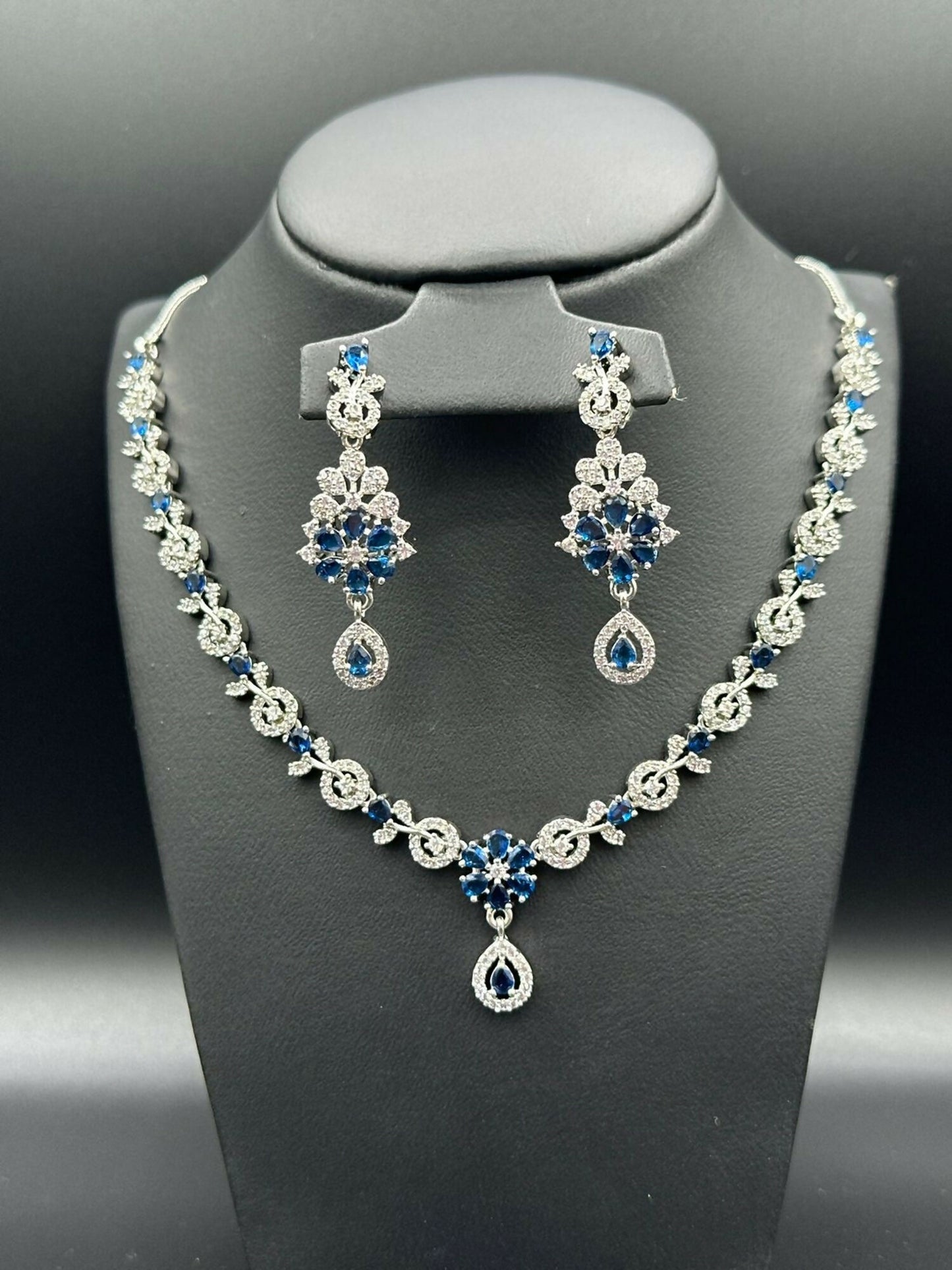 H&A Jewellery One Carat Silver Rhodium Plated Jewellery Set