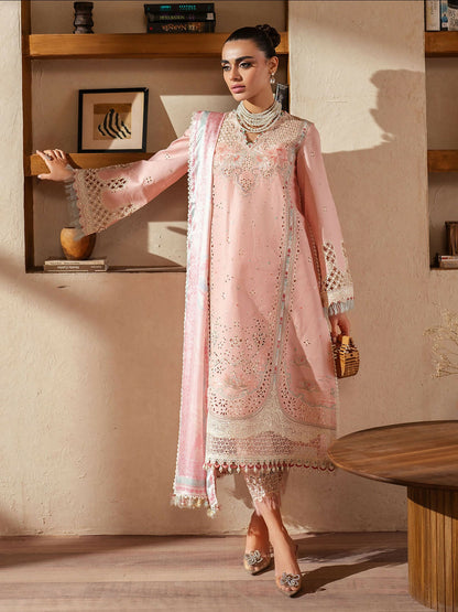 Binilyas Mehroze Lawn Embroidered Unstitched 3-Piece Suit-91 - B