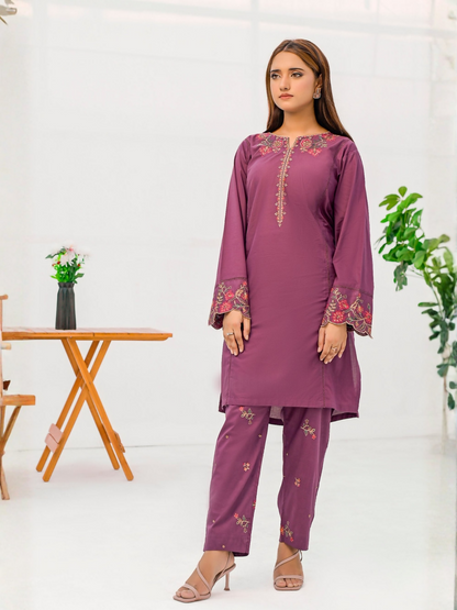 MAK Fashion Cotton Embroidered Stitched Suit 2-Piece-Mahnoor