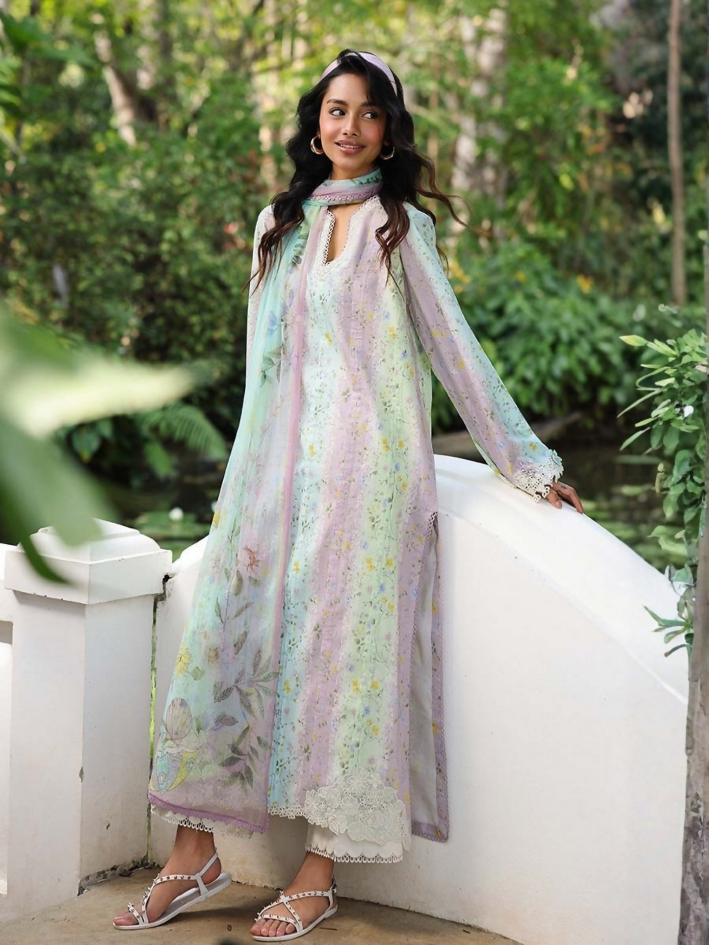 Qalamkar Qprints Lawn'26 Embroidered Unstitched 3-Piece Suit-AX-07-(A)-Xenia