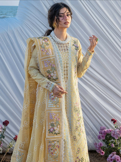 Mahnur Sirene Luxury Lawn'26 Embroidered Unstitched 3-Piece Suit-S-02