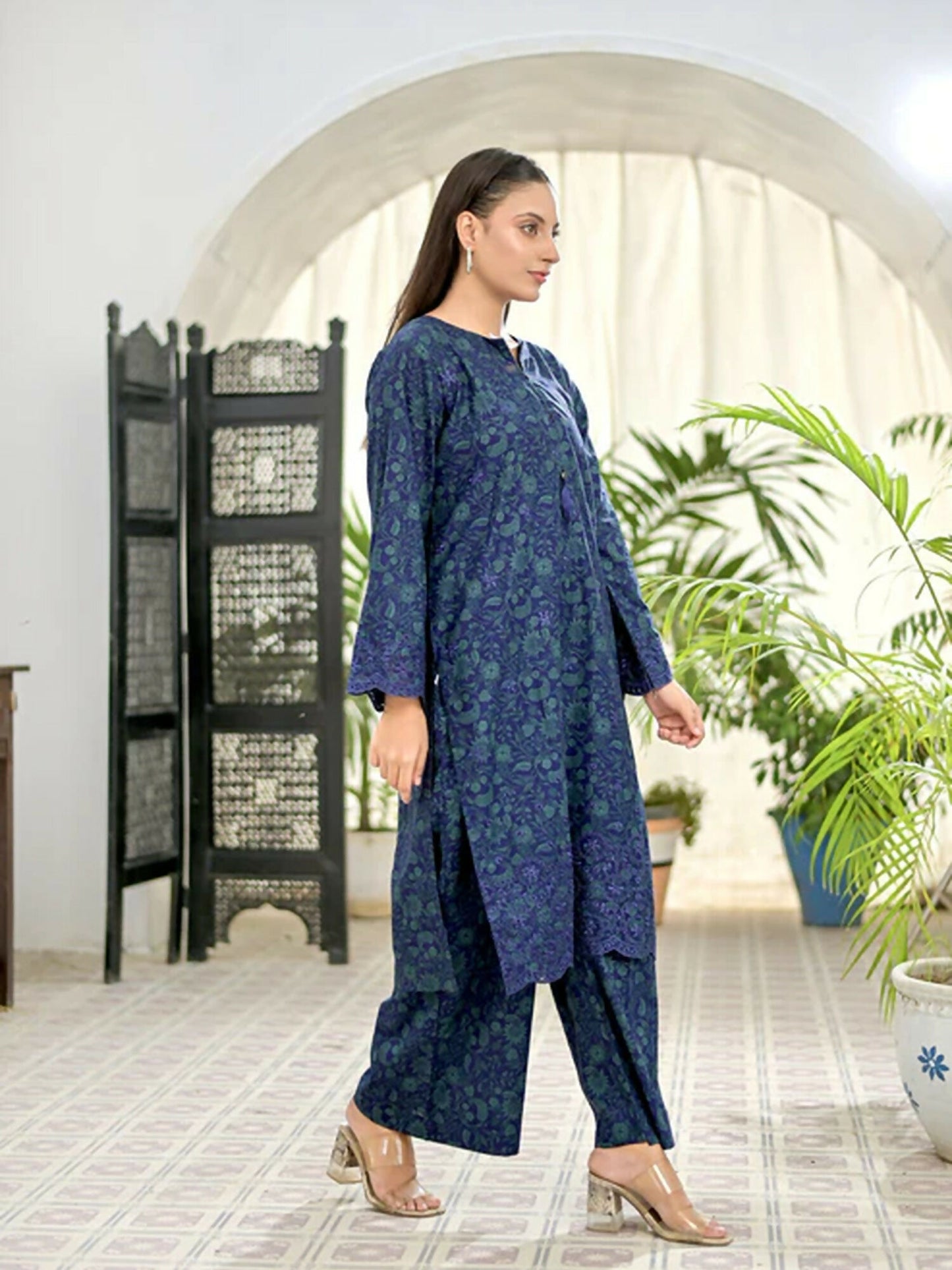 MAK Fashion Lawn Embroidered Co-Ord Set-Claret