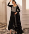 Allure By IH Be-My-Guest Thai Silk Embroidered kaftan Set-Espresso