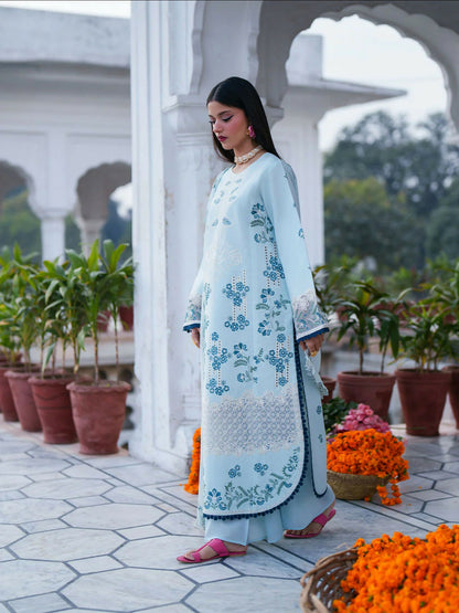 Mahnur Gul Luxury Lawn'26 Embroidered Unstitched 3-Piece Suit-G-006