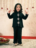Velvour Girls Cotton Embroidered Co-Ord Set-VG182-B