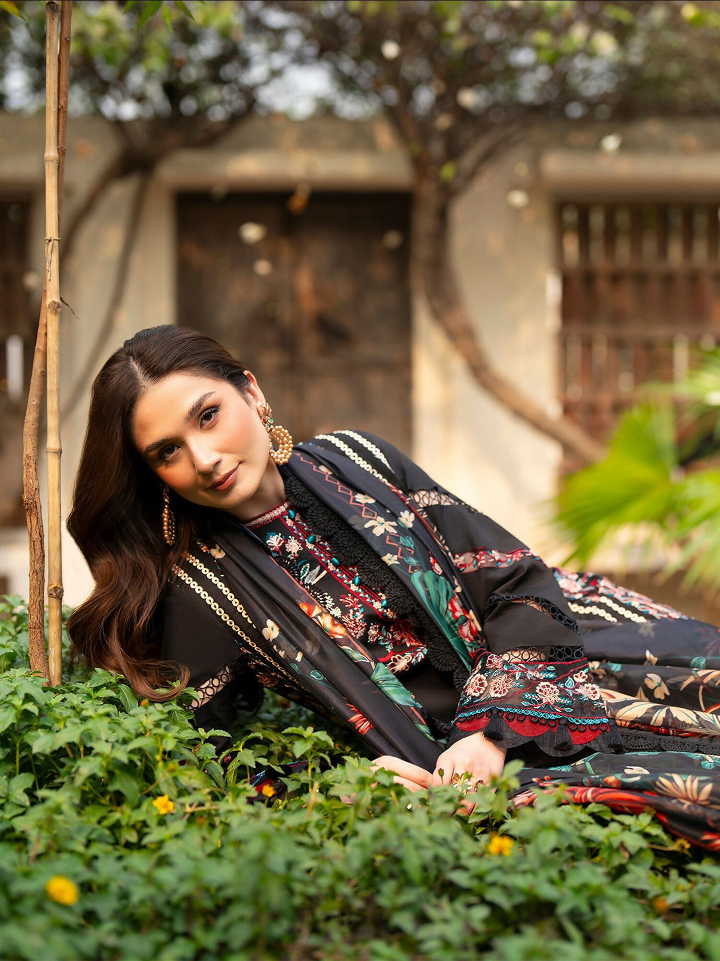 Mahnur Angan Lawn'26 Embroidered Stitched 3-Piece Suit-AN-007